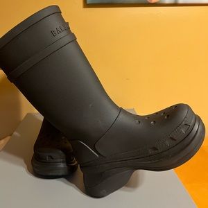 Balenciaga rubber croc boots